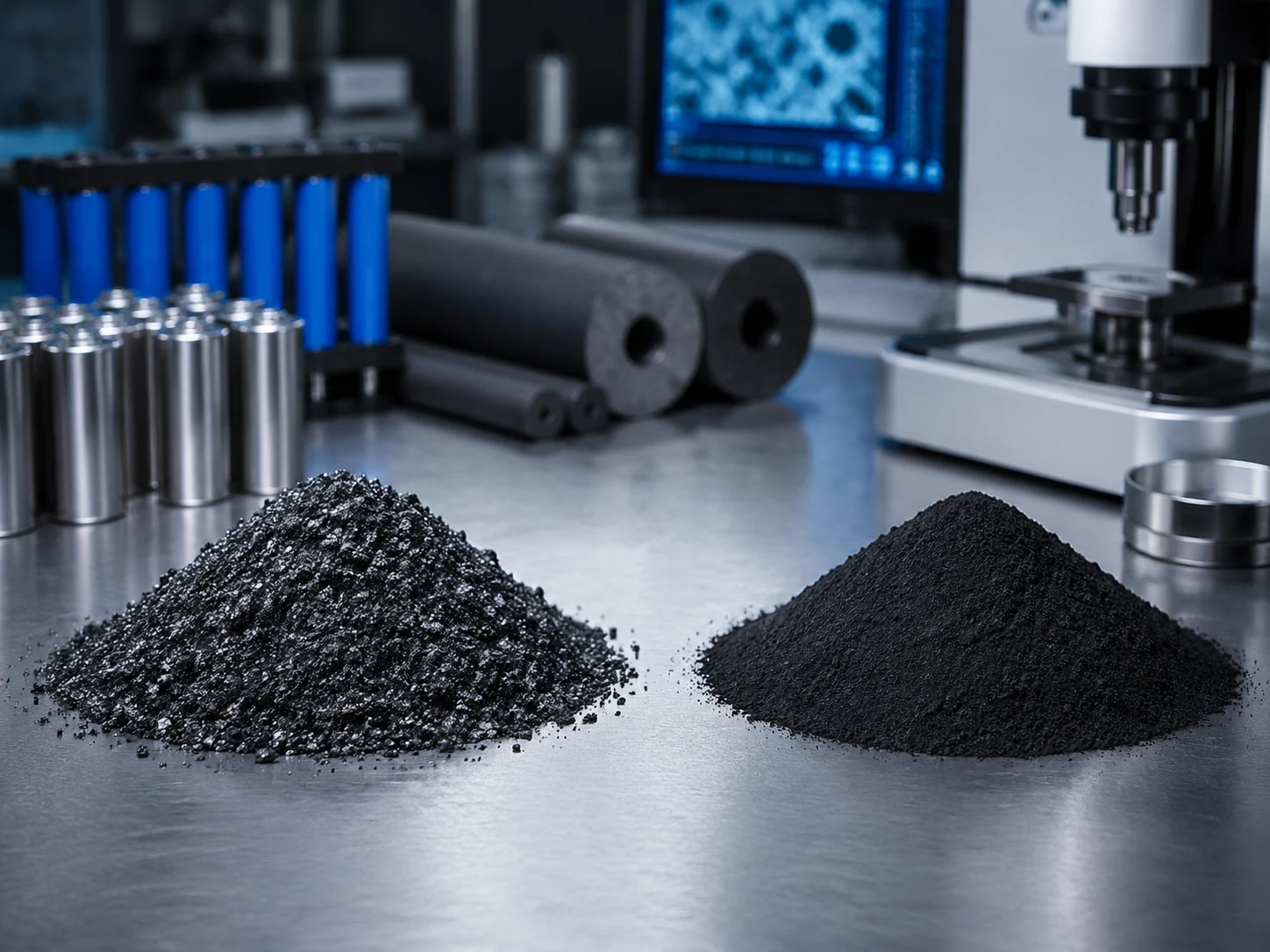 Medium carbon graphite and high carbon graphite comparison for industrial applications